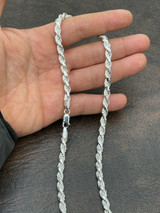 Italiano Silver, Inc Mens Rope Chain Real Solid 925 Sterling Silver Necklace 6mm 18-30 ITALY MADE