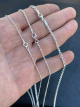 Italiano Silver, Inc Real Solid 925 Sterling Silver Anchor Cable Chain Rolo Necklace 1mm - 3mm ITALY