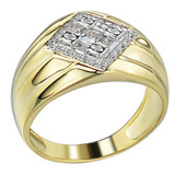 Basquiat Ring - 14k Gold Vermeil 925 Silver - CZ Stones