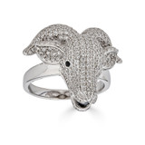 Greatest Of All Time GOAT Ring - 925 Silver - CZ Stones