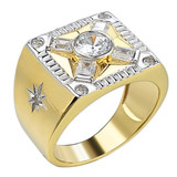 The North Star Ring - 14k Gold Vermeil 925 Silver - CZ Stones