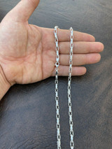 Mens 925 Sterling Silver 5mm Custom Anchor Rolo Link Chain Necklace Or Bracelet