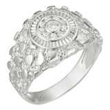 MOISSANITE Gold Rush Nugget Ring - 925 Silver 