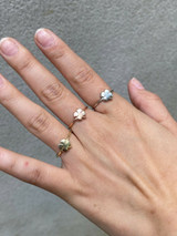 3-Stack Rose Gold Clover Rings