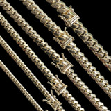 Miami Cuban Chain Necklace Or Bracelet - 14k Yellow Gold - 7"-26" - 3mm-8.25mm