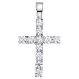 Real 925 Silver Cross Iced Pendant MOISSANITE Necklace Pass Diamond Test Hip Hop