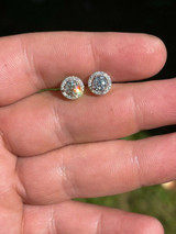 HarlemBling Real 925 Silver Iced Hip Hop Earrings Studs 1.2ct Moissanite - Pass Diamond Test