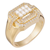 Hip Hop Dream Ring - 14k Gold Vermeil 925 Silver - Baguette CZ Stones