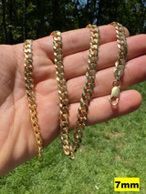 Flat Curb Chain Necklace - 14k Gold Vermeil 925 Sterling Silver - 16"-30" - 3mm-10.5mm