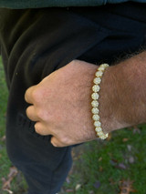 HarlemBling Real 9.5CT MOISSANITE 14k Gold Vermeil Iced Flooded Out Cluster Tennis Bracelet