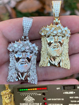 Hip Hop Iced MOISSANITE Real Silver Gold Jesus Piece Pendant Necklace Men HipHop Jewelry