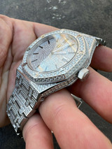 Hip Hop Real Mens MOISSANITE Watch Iced Automatic Skeleton 44mm HipHop Pass Diamond Test