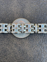 HarlemBling Mens Custom Link Bracelet Real 925 Sterling Silver Iced Baguette Out Diamond