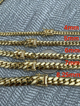 Italiano Silver, Inc Mens Solid 10k Yellow Gold Miami Cuban Link Chain Or Bracelet Box Lock Necklace