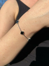 Black Van Cleef Style Bracelet - Sterling Silver – Marie's Jewelry