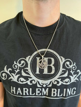 HarlemBling Real Solid 925 Silver / Gold Round Freemason Masonic Medallion Pendant Necklace