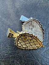 MOISSANITE Silver Gold Iced Rasta Lion Crown Pendant Necklace Pass Diamond Test