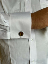Real 925 Sterling Silver Tigers Eye Stone Cuff Links Cufflinks Tuxedo Shirt