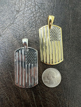 HarlemBling 925 Silver / Gold US Army Armed Forces Military Soldier Dog Tag Pendant Necklace