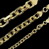 Anchor Chain Necklace Or Bracelet - 14k Gold Vermeil 925 Sterling Silver - 7"-30" - 4mm-8mm
