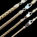 Franco Chain Necklace Or Bracelet - 14k Yellow Gold - 8"-30" - 2mm-5mm