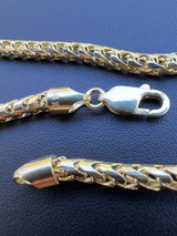 HarlemBling Real Solid 14k Yellow Gold Franco Chain Or Bracelet 2mm - 5mm Necklace 8-30