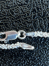 HarlemBling Real Solid 925 Sterling Silver Diamond Cut Sparkle Rope Chain Necklace 1mm - 3mm