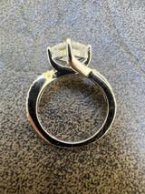 HarlemBling Moissanite Princess Cut Square Engagement Promise Ring 925 Silver Diamond Test ✅