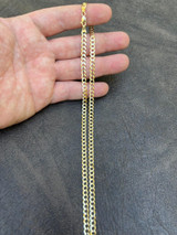 HarlemBling 14k Real Solid Yellow Gold Curb Miami Cuban Link Chain 16-30 2.5-12mm Necklace dollar45-50/Gram