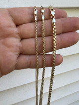 HarlemBling 14k Real Solid Yellow Gold Rounded Box Rolo Chain 1.5mm-3.5mm 16-24 Necklace dollar45-50/Gram