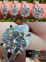 HarlemBling Moissanite Engagement Infinity Promise Ring Pass Diamond Tester Real 925 Silver