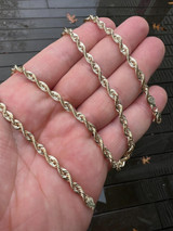 HarlemBling 14k HOLLOW Men's Women's Real Yellow Gold Rope Chain Necklace 1.5mm-4.5mm 
