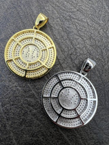 HarlemBling MOISSANITE Real Silver / Gold Allah Medallion Islamic Necklace Pass Diamond Test 