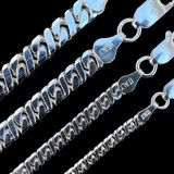 HarlemBling Dollar Link Chain Necklace Or Bracelet - 925 Sterling Silver - 7"-30" - 2.5mm-6mm 