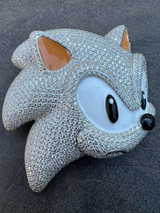 HarlemBling HUGE 3" 35.5ct MOISSANITE 925 Silver Sonic The Hedgehog Iced Pendant Necklace 