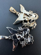 Hip Hop Real Diamond Saint Michael Archangel Pendant Solid 14k Gold Necklace Pendant 