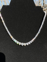 HarlemBling Real Iced MOISSANITE Riviera 3-7mm Graduated Tennis Chain Necklace - VVS D Color 