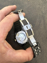 Hip Hop LIMITED EDITION PANDA WATCH - Real Black & White MOISSANITE Mens Iced Skeleton Back 44mm 