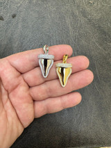 HarlemBling MOISSANITE Shark Tooth Iced Pendant 925 Silver / Gold Plated Hip Hop Necklace 