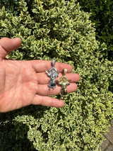 Italiano Silver, Inc. MOISSANITE Iced Santo Niño de Atocha Baby Jesus Pendant Necklace Real 925 Silver 