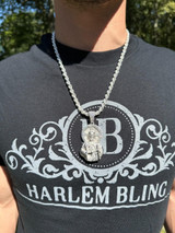 HarlemBling Real MOISSANITE St Jude San Judas Iced Pendant Necklace 925 Silver / 14k Gold 