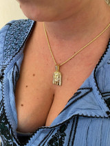 HarlemBling Real Solid 10k Yellow Gold Moissanite Jesus Piece Pendant  Iced Hip Hop Necklace 