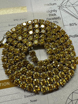 Italiano Silver, Inc. Canary Yellow MOISSANITE 5mm Tennis Chain 925 Silver Iced Necklace Pass Tester 