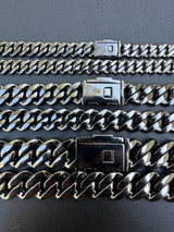 HarlemBling MOISSANITE Real Miami Cuban Link Prong Chain Necklace Black Rhodium 925 Silver 