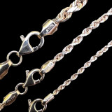 HarlemBling Rope Chain Necklace - 14k Rose Gold - 16"-30" - 1.5mm-6mm 