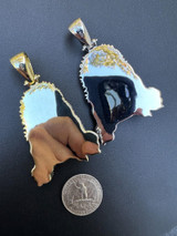 Hip Hop Black MOISSANITE Real 925 Silver / Gold Enamel Jesus Piece Pendant Necklace 