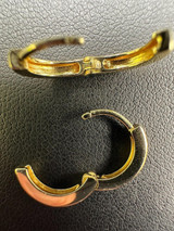 HarlemBling Real 14k Gold Vermeil 925 Silver Hoops Mens Ladies Small Huggie Earrings 12mm 