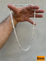 Italiano Silver, Inc. FigaRope Milano Chain Real Solid 925 Sterling Silver Necklace Or Bracelet 4-10mm 