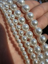 HarlemBling Cultured Pearl Necklace W. Real 925 Silver Clasp For Men Women 4-10mm All Length 