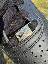  Iced 14k Gold Over 925 Silver Moissanite Swoosh Lace Locks Sneakers AF1 Jordan 